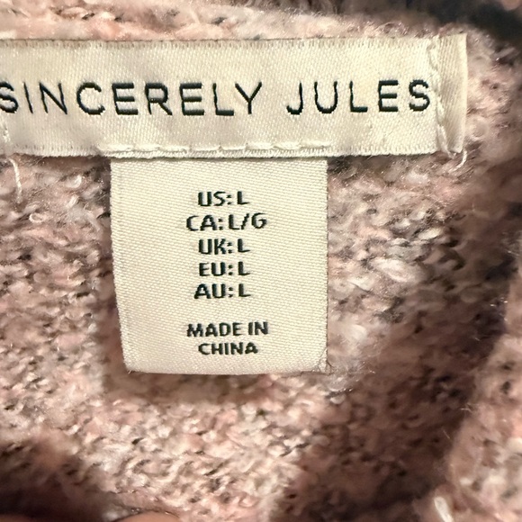 Sincerely Jules Cozy Pink Cowl Neck Sweater - Picture 2 of 3